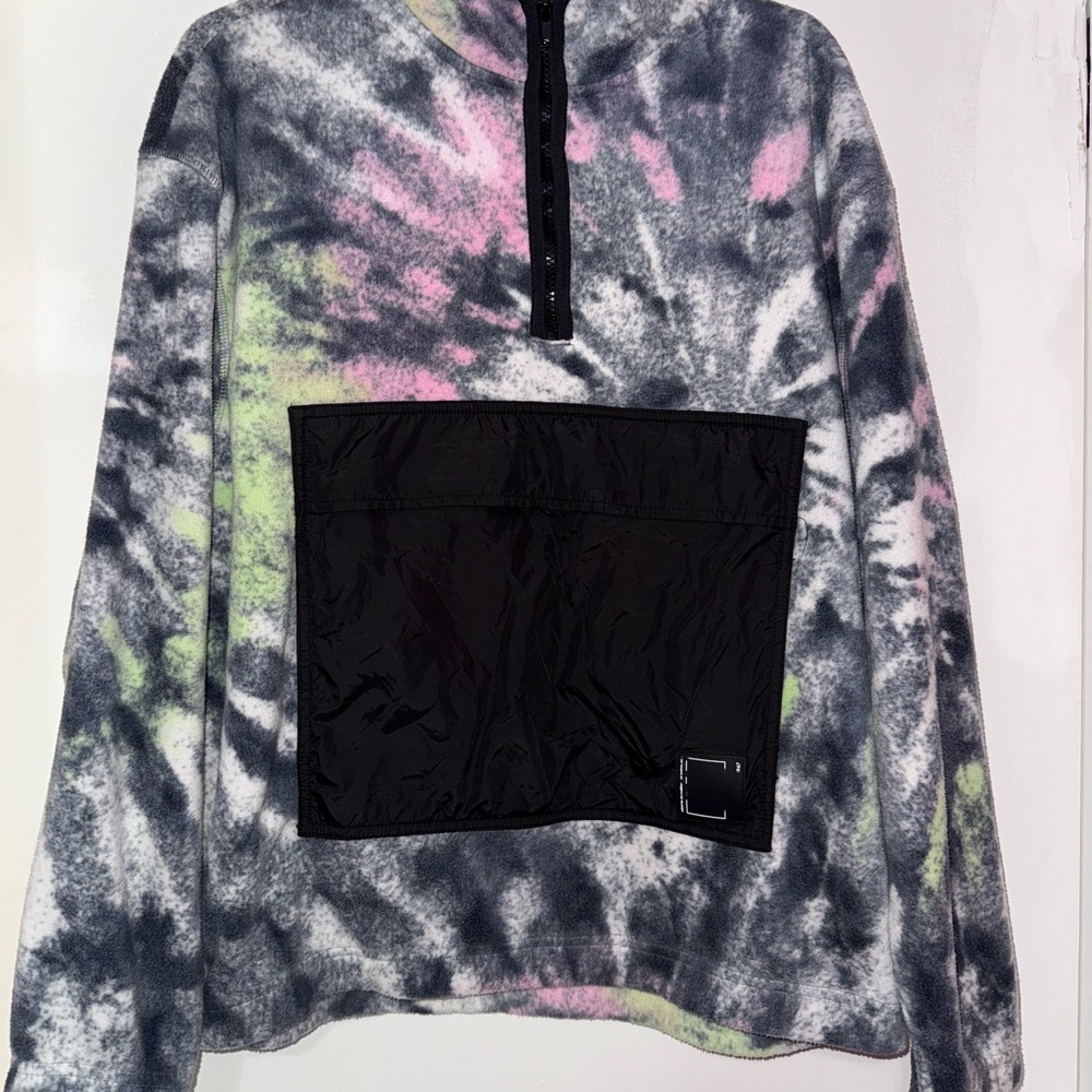 H&M Pink and Gray Relaxed Fit Top